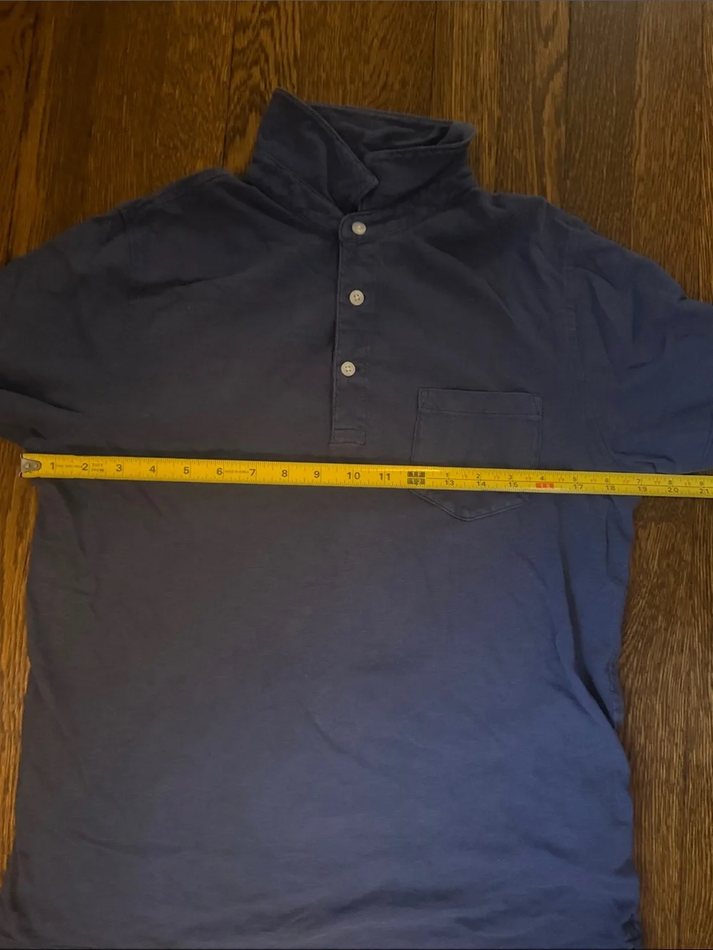 J. Crew Navy Short-Sleeve Polo with Chest Pocket